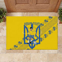 Personalised Ukraine Football Rubber Doormat Glory to Ukrainian
