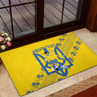 Personalised Ukraine Football Rubber Doormat Glory to Ukrainian