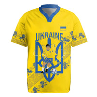 Personalised Ukraine Football Rugby Jersey Glory to Ukrainian