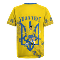 Personalised Ukraine Football Rugby Jersey Glory to Ukrainian