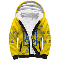 Personalised Ukraine Football Sherpa Hoodie Glory to Ukrainian