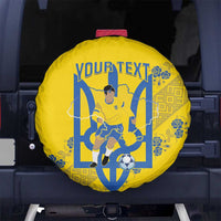 Personalised Ukraine Football Spare Tire Cover Glory to Ukrainian