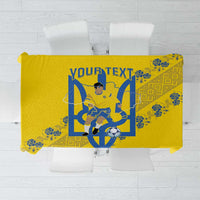 Personalised Ukraine Football Tablecloth Glory to Ukrainian