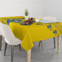 Personalised Ukraine Football Tablecloth Glory to Ukrainian
