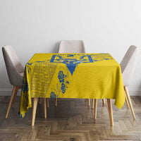 Personalised Ukraine Football Tablecloth Glory to Ukrainian