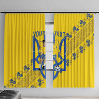 Personalised Ukraine Football Window Curtain Glory to Ukrainian