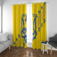 Personalised Ukraine Football Window Curtain Glory to Ukrainian