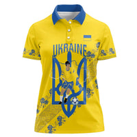 Personalised Ukraine Football Women Polo Shirt Glory to Ukrainian