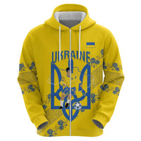 Personalised Ukraine Football Zip Hoodie Glory to Ukrainian