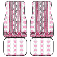 Ukraine Car Mats Traditional Braided Rope Belt Pink Folk Pattern