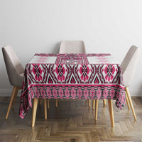Ukraine Tablecloth Traditional Braided Rope Belt Pink Folk Pattern