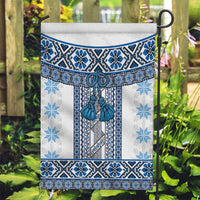 Ukraine Garden Flag Traditional Braided Rope Belt Blue Folk Pattern