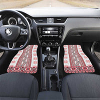 Ukraine Car Mats Traditional Braided Rope Belt Red Folk Pattern