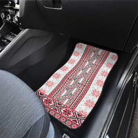 Ukraine Car Mats Traditional Braided Rope Belt Red Folk Pattern