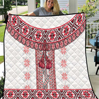 Ukraine Quilt Traditional Braided Rope Belt Red Folk Pattern