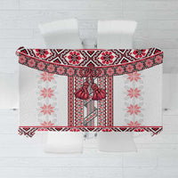 Ukraine Tablecloth Traditional Braided Rope Belt Red Folk Pattern