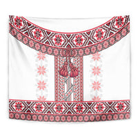 Ukraine Tapestry Traditional Braided Rope Belt Red Folk Pattern
