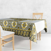 Ukraine Tablecloth Traditional Braided Rope Belt Yellow Folk Pattern