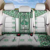 Ukraine Back Car Seat Cover Traditional Braided Rope Belt Green Folk Pattern
