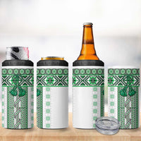 Ukraine 4 in 1 Can Cooler Tumbler Traditional Braided Rope Belt Green Folk Pattern