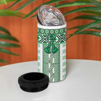 Ukraine 4 in 1 Can Cooler Tumbler Traditional Braided Rope Belt Green Folk Pattern