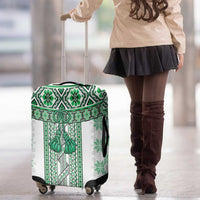 Ukraine Luggage Cover Traditional Braided Rope Belt Green Folk Pattern