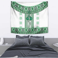 Ukraine Tapestry Traditional Braided Rope Belt Green Folk Pattern