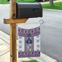 Ukraine Garden Flag Traditional Braided Rope Belt Purple Folk Pattern