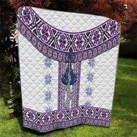 Ukraine Quilt Traditional Braided Rope Belt Purple Folk Pattern
