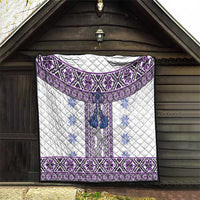 Ukraine Quilt Traditional Braided Rope Belt Purple Folk Pattern