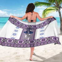 Ukraine Sarong Traditional Braided Rope Belt Purple Folk Pattern