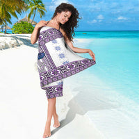 Ukraine Sarong Traditional Braided Rope Belt Purple Folk Pattern