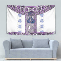 Ukraine Tapestry Traditional Braided Rope Belt Purple Folk Pattern