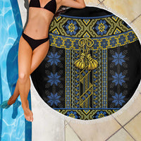 Ukraine Beach Blanket Traditional Braided Rope Belt Folk Pattern National Color