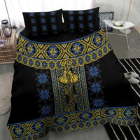 Ukraine Bedding Set Traditional Braided Rope Belt Folk Pattern National Color