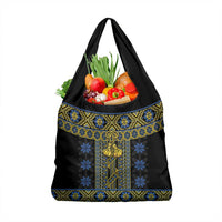 Ukraine Grocery Bag Traditional Braided Rope Belt Folk Pattern National Color