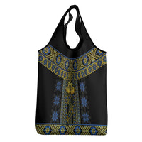 Ukraine Grocery Bag Traditional Braided Rope Belt Folk Pattern National Color