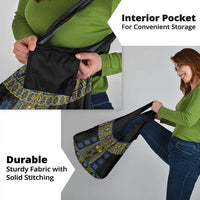 Ukraine Grocery Bag Traditional Braided Rope Belt Folk Pattern National Color