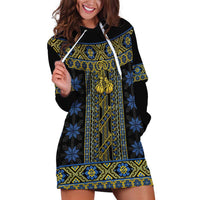 Ukraine Hoodie Dress Traditional Braided Rope Belt Folk Pattern National Color