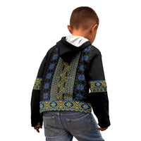 Ukraine Kid Hoodie Traditional Braided Rope Belt Folk Pattern National Color