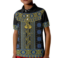 Ukraine Kid Polo Shirt Traditional Braided Rope Belt Folk Pattern National Color