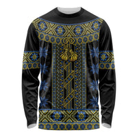 Ukraine Long Sleeve Shirt Traditional Braided Rope Belt Folk Pattern National Color
