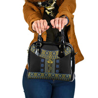 Ukraine Shoulder Handbag Traditional Braided Rope Belt Folk Pattern National Color