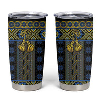 Ukraine Tumbler Cup Traditional Braided Rope Belt Folk Pattern National Color