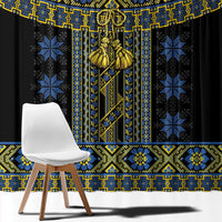 Ukraine Window Curtain Traditional Braided Rope Belt Folk Pattern National Color