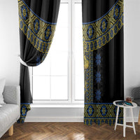 Ukraine Window Curtain Traditional Braided Rope Belt Folk Pattern National Color