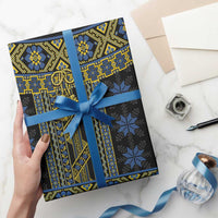 Ukraine Wrapping Paper Traditional Braided Rope Belt Folk Pattern National Color - Wonder Print Shop
