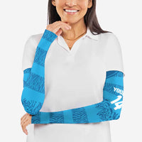 Custom India Football 2026 Arm Sleeves Come On Blue Tigresses - Blue Version