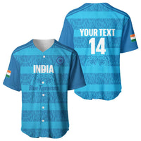 Custom India Football 2026 Baseball Jersey Come On Blue Tigresses - Blue Version