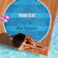 Custom India Football 2026 Beach Blanket Come On Blue Tigresses - Blue Version